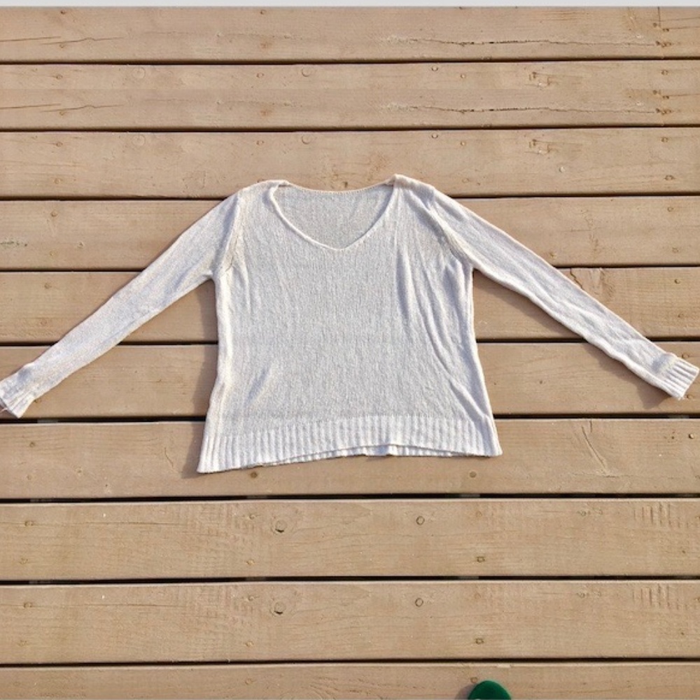 Brandy Melville Cream Pullover Knit Sweater